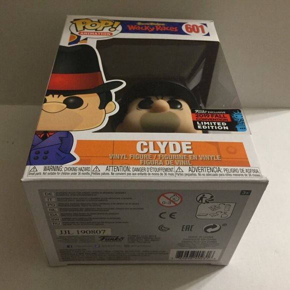 2019 NYCC Shared Hanna Barbara Wacky Races Clyde Funko Pop Figure #601 - Picture 2 of 8